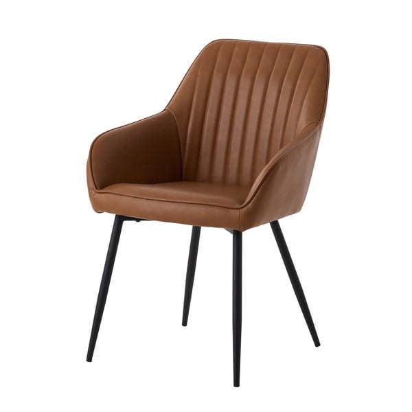 Hnědá čalouněná jídelní křesla v sadě 2 ks s područkami Nolan Stripe – Unique Furniture-image-2