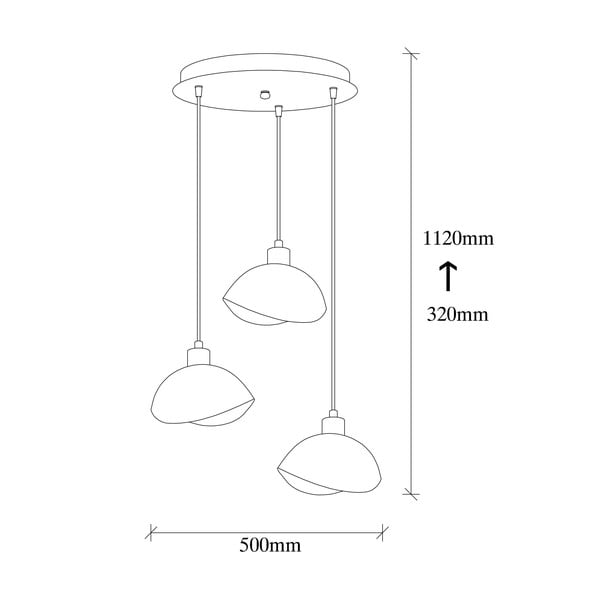 Černé závěsné svítidlo s kovovým stínidlem ø 50 cm Sivani – Opviq lights-image-4