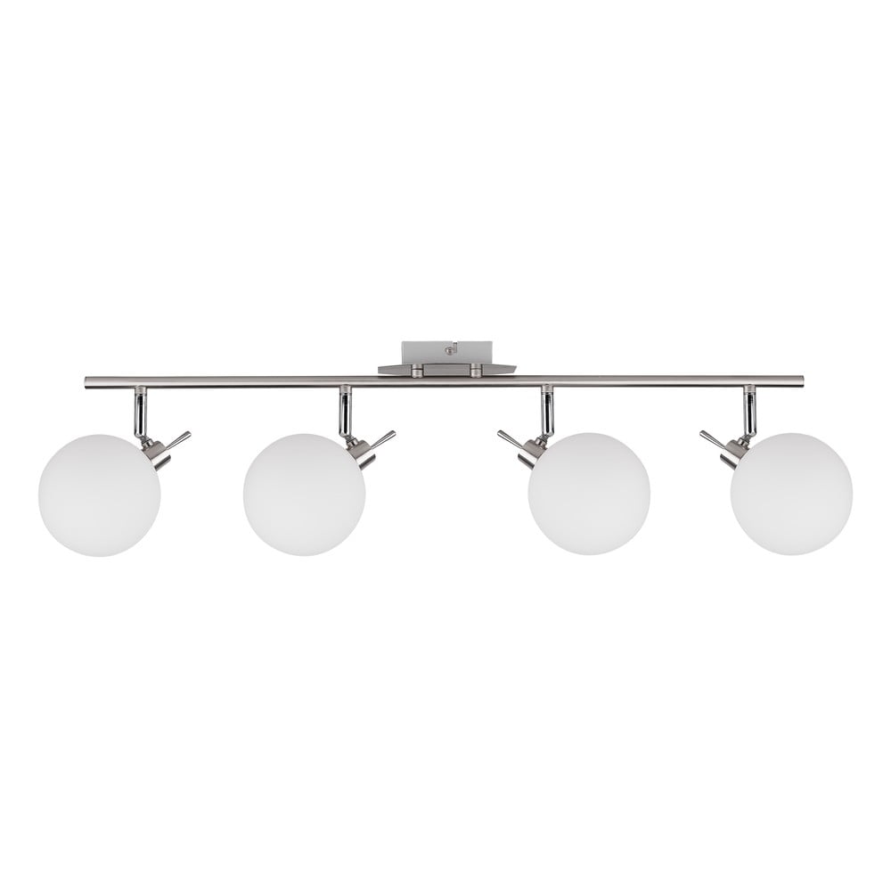 Stropní svítidlo ve stříbrné barvě se skleněným stínidlem 12x82 cm Ghost – Candellux Lighting