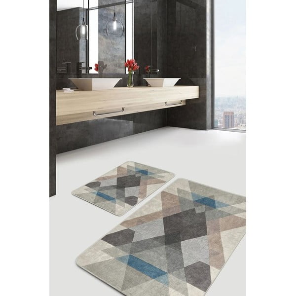 Sametové koupelnové předložky v sadě 2 ks 60x100 cm – Mila Home-image-4