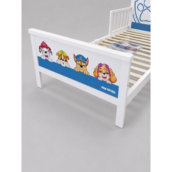 Bílá/modrá dětská postel s roštem 70x140 cm Paw Patrol - II. jakost – Roba-image-3