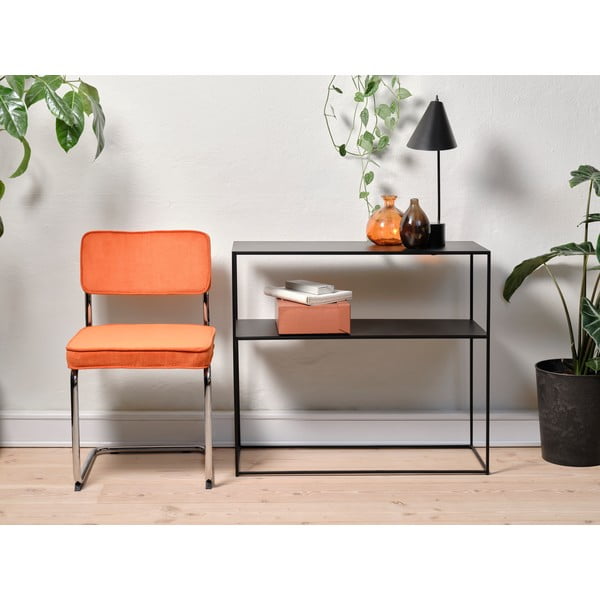 Oranžová manšestrová jídelní židle Rupert – Unique Furniture-image-3