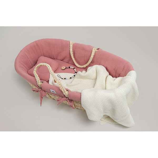 Růžový mojžíšův koš se stojanem Meeko - BELLAMY-image-1