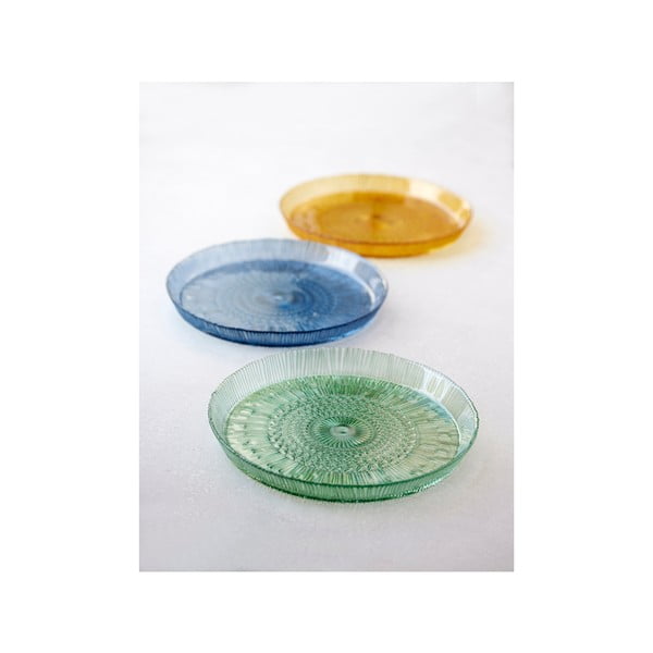 Modrý skleněný servírovací talíř ø 30 cm Kusintha – Bitz-image-4