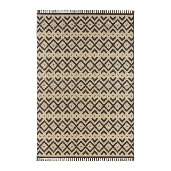 Béžovočerný koberec Hanse Home Intense Kuro, 80 x 150 cm