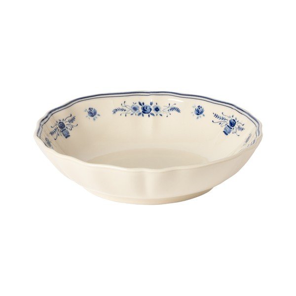 Modrý/béžový servírovací talíř z kameniny ø 23 cm Vila – Costa Nova-image-2