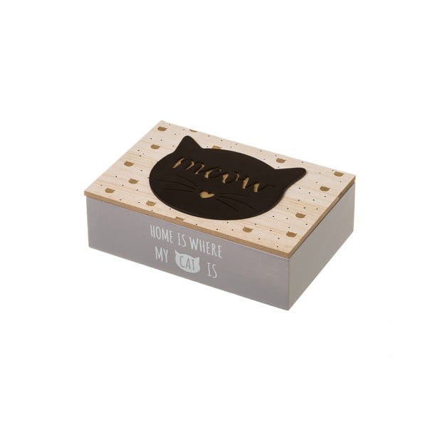 Úložná krabička Unimasa Kitty Black, 24 x 16 cm