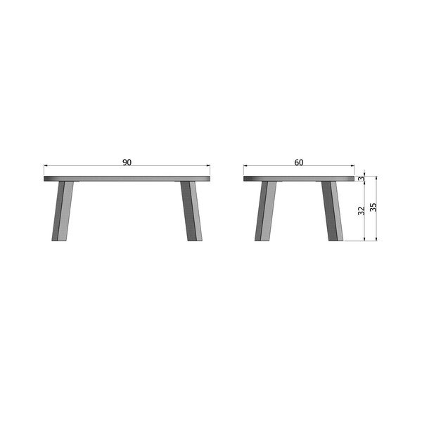 Konferenční stolek z dubového dřeva De Eekhoorn Tonda, délka 90 cm-image-1