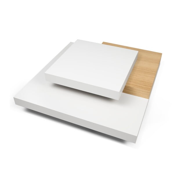 Bílý konferenční stolek 90x90 cm Slate - TemaHome-image-1