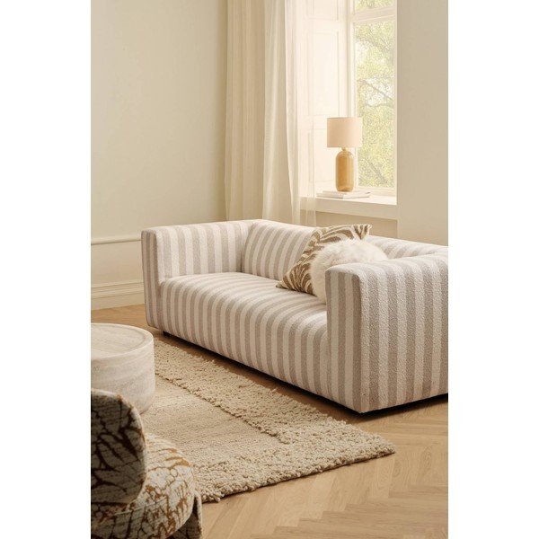 Béžová/krémová žinylková pohovka 220 cm Lisa – Ellos Home-image-1