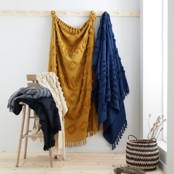 Žluto-oranžová bavlněná deka 137x170 cm Kabeli – Pineapple Elephant-image-3