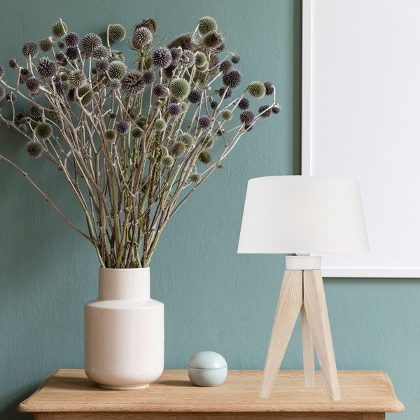 Bílá stolní lampa - LAMKUR-image-2