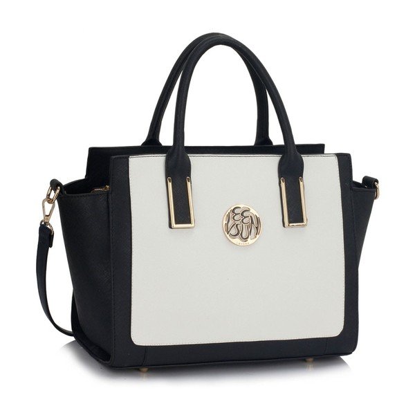 Kabelka L&S Teri Black & White