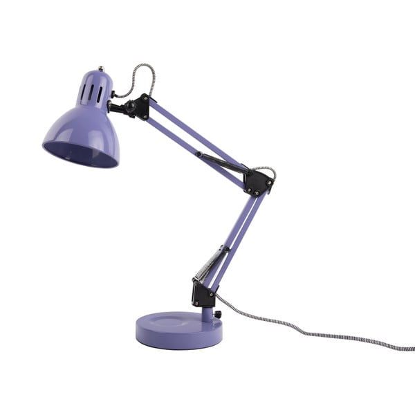 Fialová stolní lampa s kovovým stínidlem (výška 52 cm) Funky Hobby – Leitmotiv