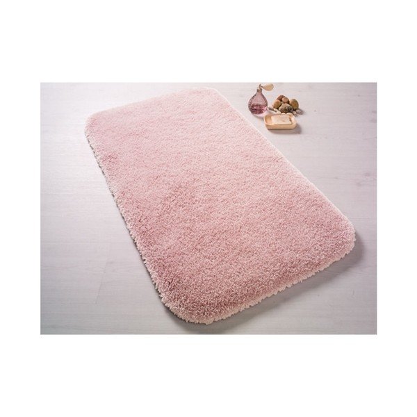 Pudrově růžová předložka do koupelny Confetti Bathmats Miami, 67 x 120 cm