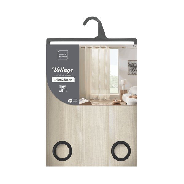 Krémový závěs 140x280 cm Sanya – douceur d'intérieur-image-3
