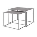Šedé kovové konferenční stolky v sadě 2 ks 50x60 cm Fera – Blomus