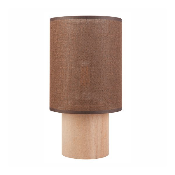 Hnědá stolní lampa s textilním stínidlem, výška 30 cm Ari – LAMKUR-image-3