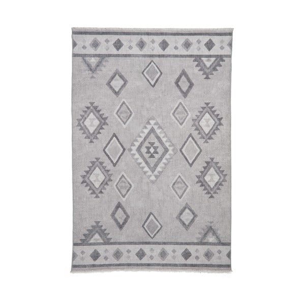 Šedý pratelný běhoun s příměsí bavlny 60x170 cm Whisper – Think Rugs