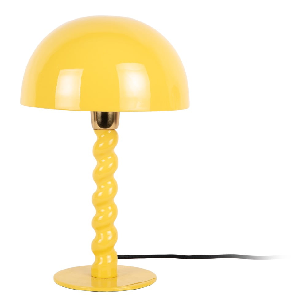 Žlutá stolní lampa s kovovým stínidlem (výška 39 cm) Prisa – Leitmotiv