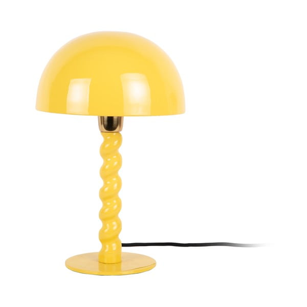 Žlutá stolní lampa s kovovým stínidlem (výška 39 cm) Prisa – Leitmotiv