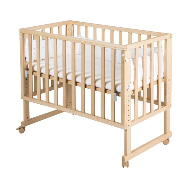 Postýlka na kolečkách 90x45 cm v přírodní barvě Star Magic – Roba-image-2