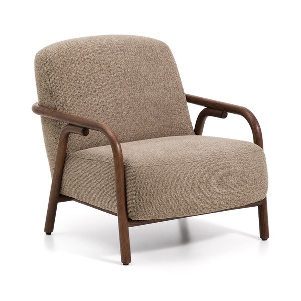 Taupe žinylkové křeslo Sylo – Kave Home