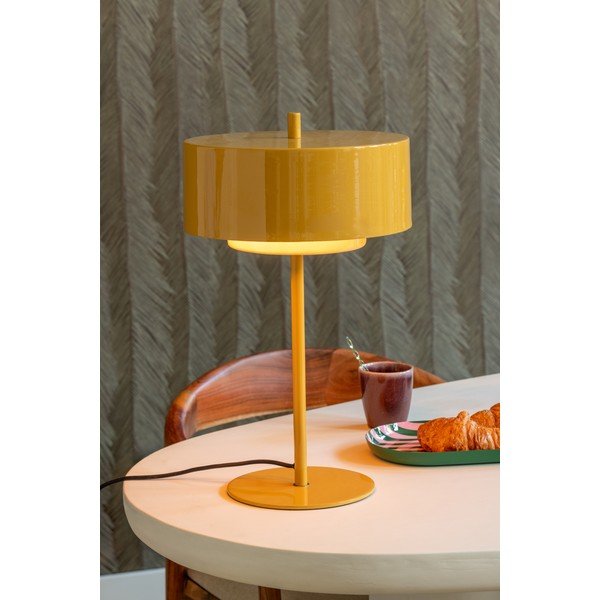 Okrově žlutá kovová stolní lampa (výška 50 cm) Grato Anillo – Leitmotiv-image-1