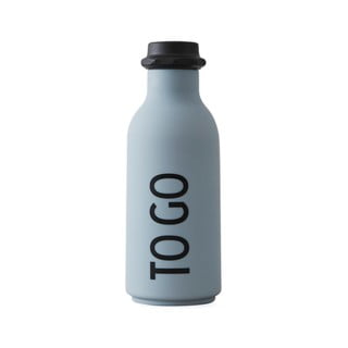 Modrá láhev na vodu Design Letters To Go, 500 ml