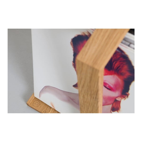 Stojan na gramofonové desky z dubového dřeva das kleine b Vinyl, 26 x 35 cm-image-3