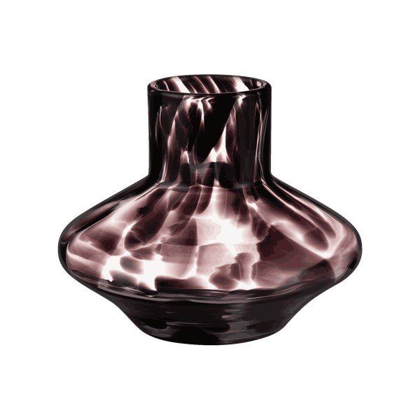 Hnědá skleněná ručně vyrobená váza (výška 28 cm) Glom – noo.ma