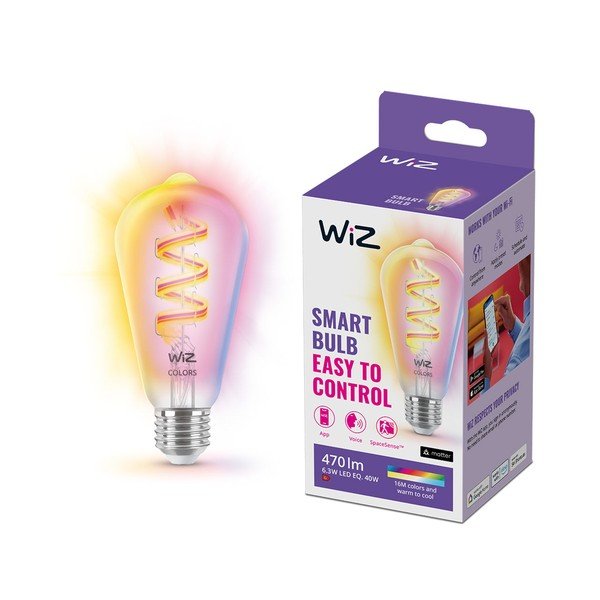 Filamentová smart žárovka E27, 6 W – WiZ