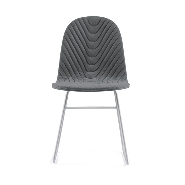 Tmavě šedá židle s kovovými nohami Iker Mannequin V Wave