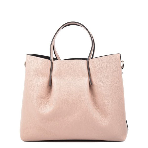 Růžová kožená kabelka Carla Ferreri Kulia Cipria-image-4