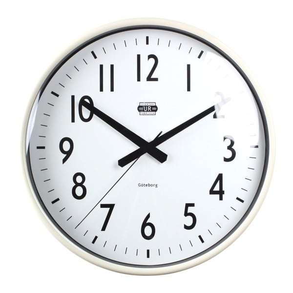 Krémové nástěnné hodiny Strömshaga, Ø 40 cm