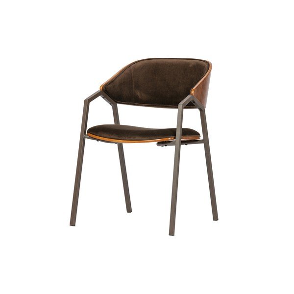 Sada 2 hnědých jídelních židlí BePureHome Clan Velvet-image-2