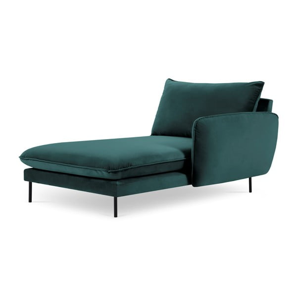 Petrolejově zelená sametová lenoška Cosmopolitan Design Vienna, pravý roh-image-2
