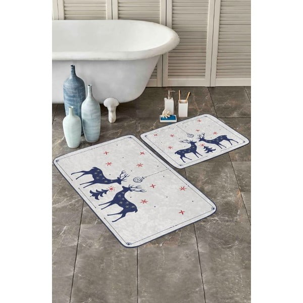 Krémové koupelnové předložky v sadě 2 ks 60x100 cm – Mila Home-image-2