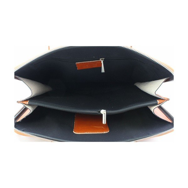 Kožená unisex taška Manola Cognac-image-2