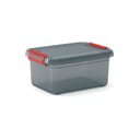 Šedý plastový úložný box s víkem 39x29x18 cm K Latch Box – KIS