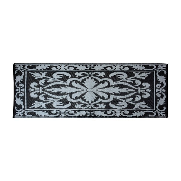 Šedo-černý balkonový koberec Esschert Design
