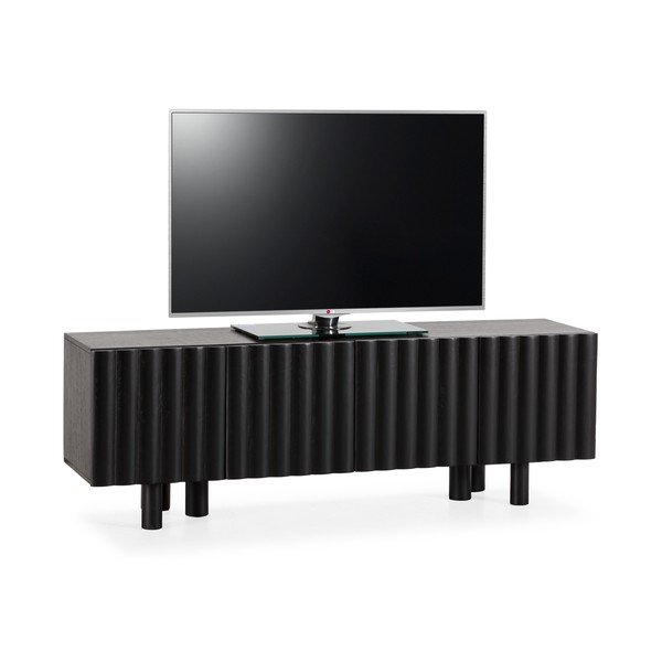 Černý TV stolek z mangového dřeva 160x55x40 cm Tamira – MOME-image-3
