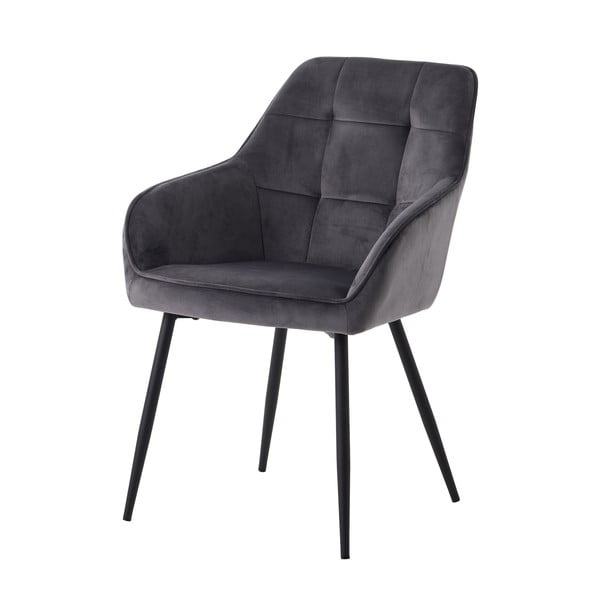 Šedá čalouněná jídelní křesla v sadě 2 ks s područkami Nolan Square – Unique Furniture-image-3