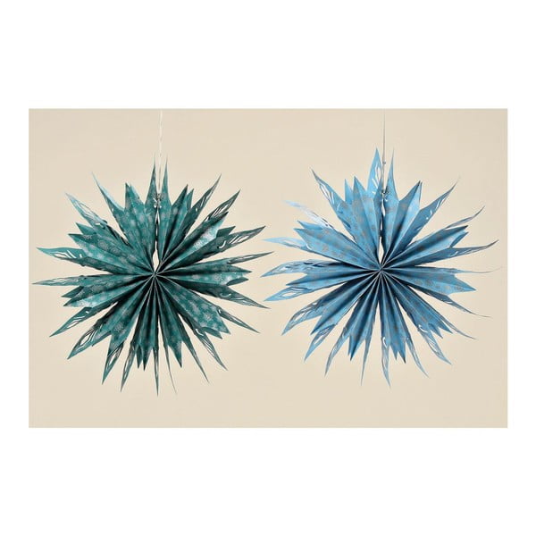 Sada 2 dekorativních papírových hvězd Boltze Holly, 56 cm