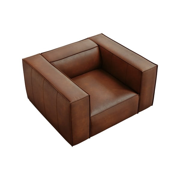 Koňakově hnědé kožené křeslo Madame – Windsor & Co Sofas-image-3