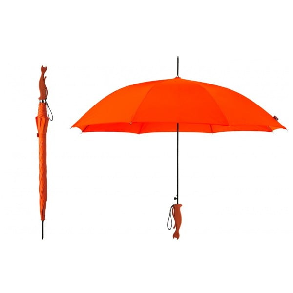 Deštník Silhouette Cat, oranžový