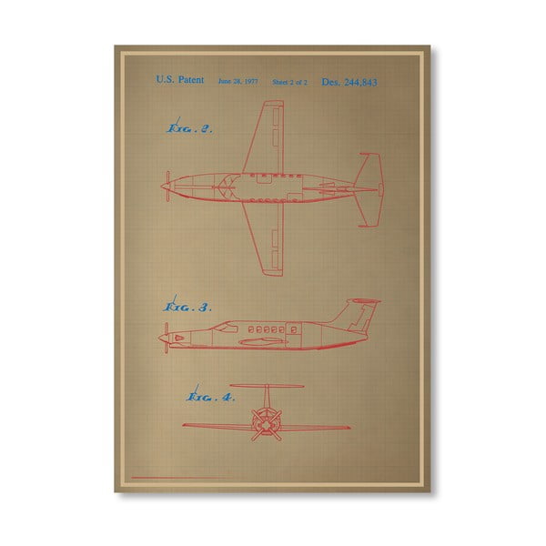 Plakát Airplane III, 30x42 cm