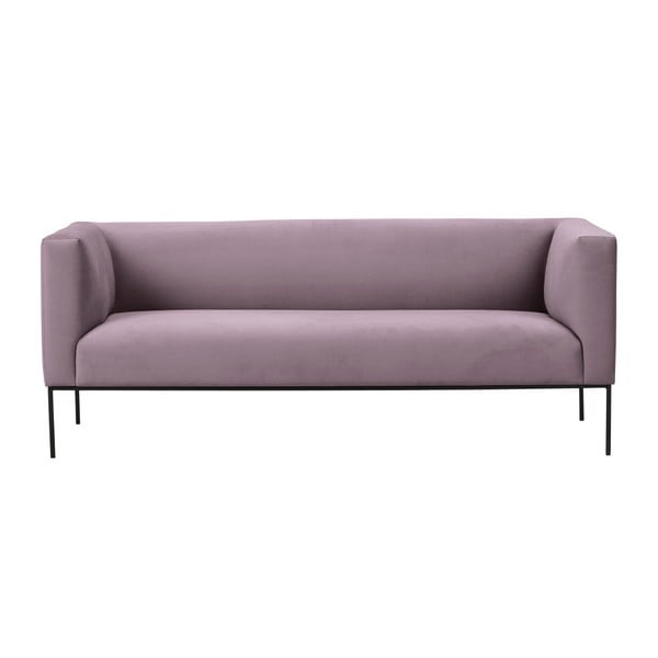 Půdrově růžová sametová pohovka Windsor & Co Sofas Neptune, 195 cm