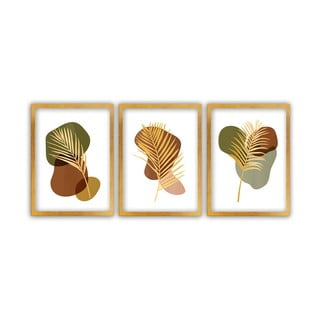 Sada 3 obrazů Vavien Artwork Palm, 35 x 45 cm