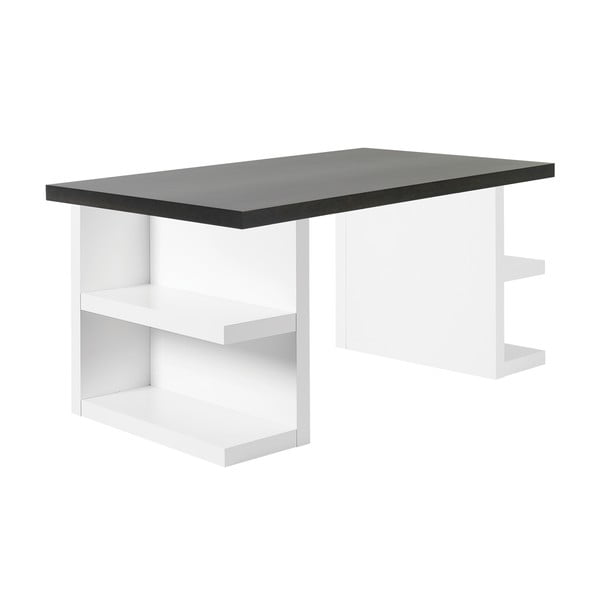 Tmavě hnědý pracovní stůl TemaHome Multi, 180 cm